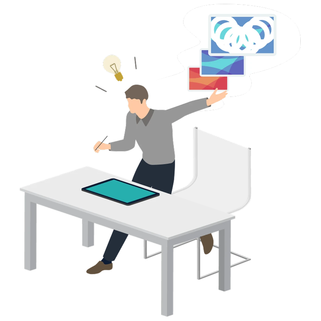 アイデアが浮かぶ人